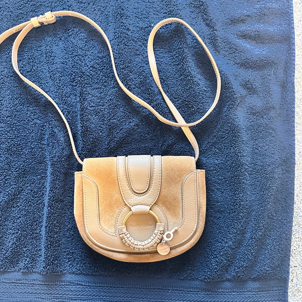 See By Chloe Tan Crossbody Bag with Gold Details
